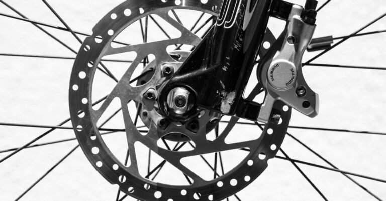 Scheibenbremse an einem Fahrrad