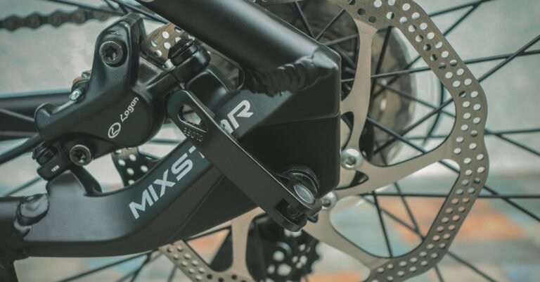 Bremsbeläge an einem Fahrrad